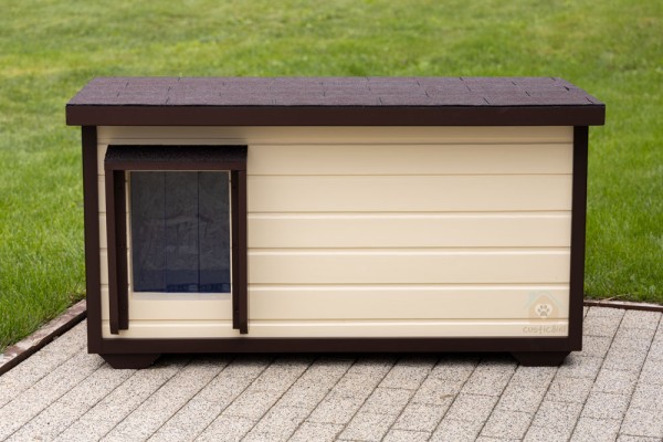 Cușcă câine, izolată termic, 2 incăperi, pereți 8 cm, Premium Plus Large