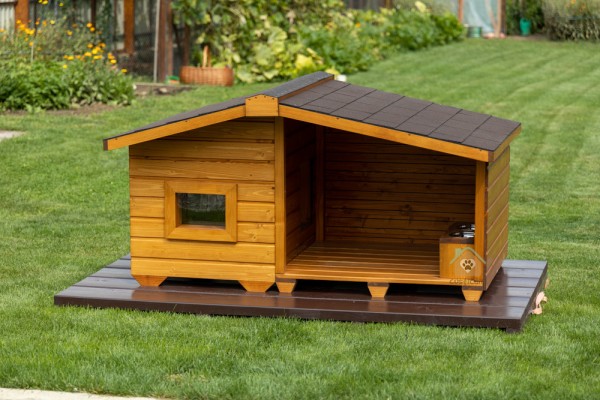 Cușcă câine, cu terasa, izolată termic, pereți 8cm, Ultra Protect Complet Medium