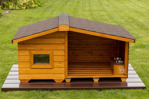 Cușcă câine, cu terasa, izolată termic, pereți 8cm, Ultra Protect Complet Medium