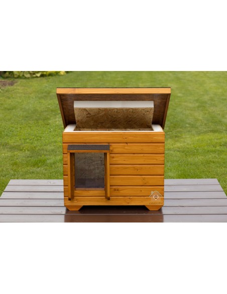 Acoperis rabatat la cușcă câine, izolată termic, pereți 8 cm, Ultra Protect Xlarge